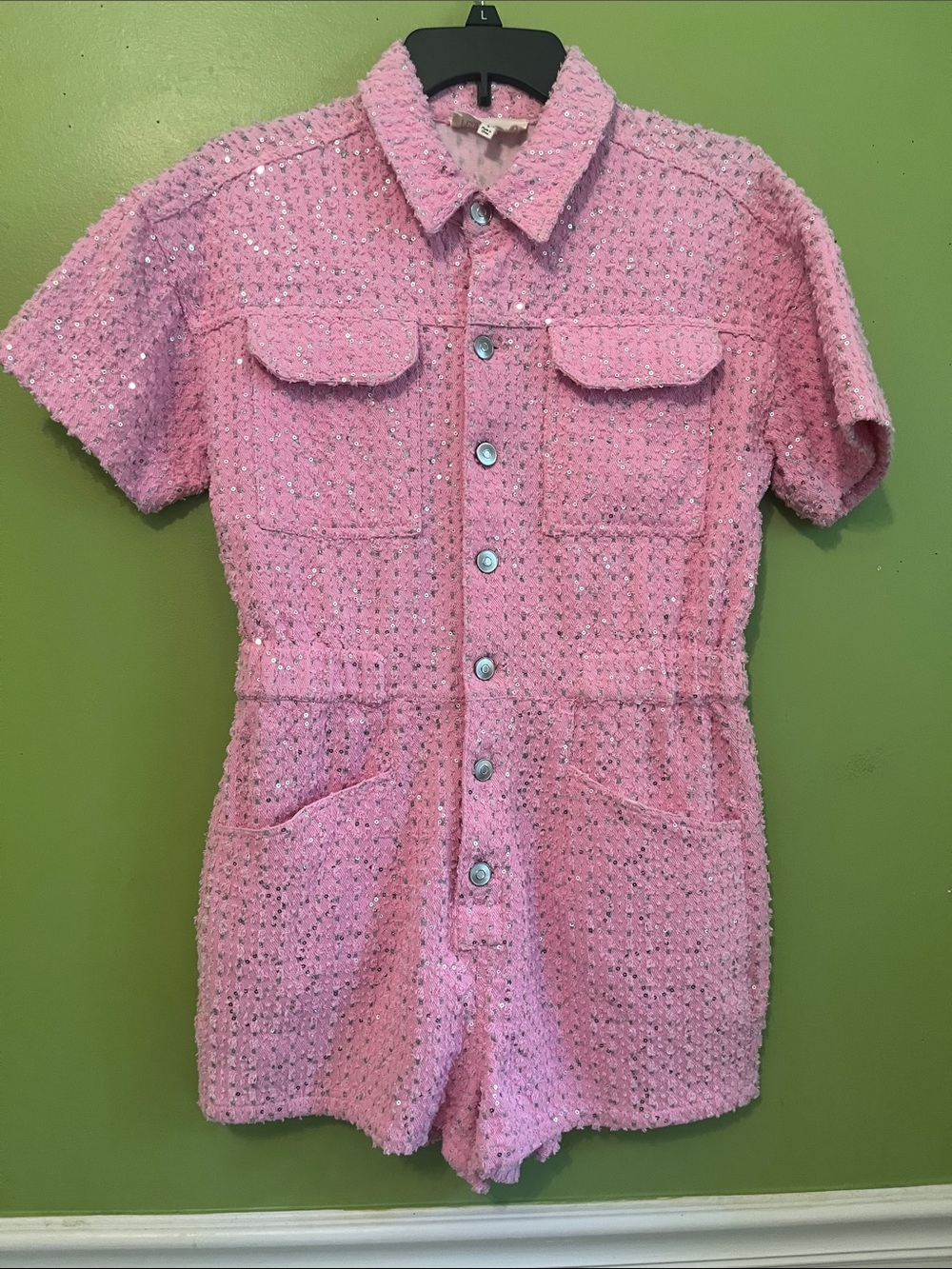 Like New Sequined Romper by Peach Love California